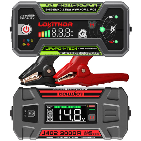 LOKITHOR J-Series | Portable Battery Jump Starter with LiFePO₄ Safety